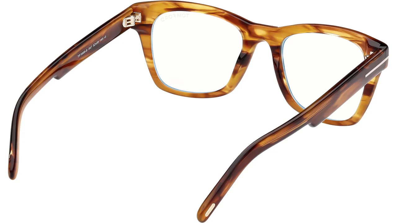 Tom Ford FT5886B 047 Eyeglasses Light Brown 52mm Men 5