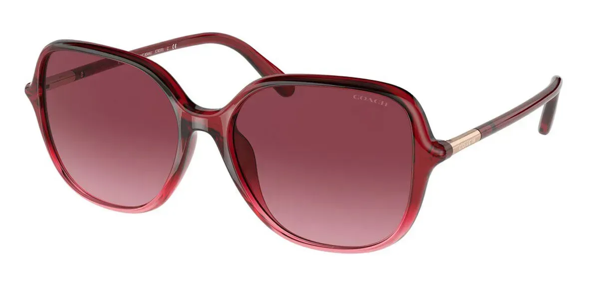 Coach 0HC8344U 55518H Sunglasses Burgundy Pink Gradient 55mm Women