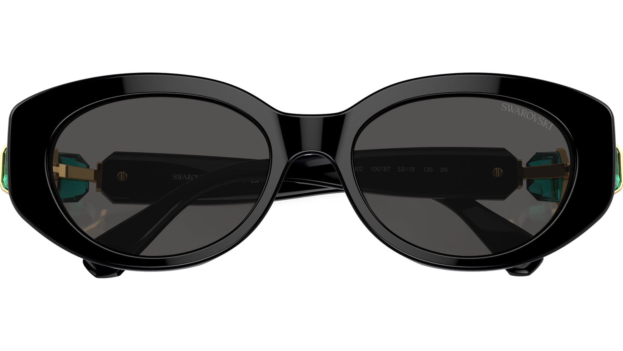 Swarovski SK6002 100187 Sunglasses Shiny Black 53mm Women 5