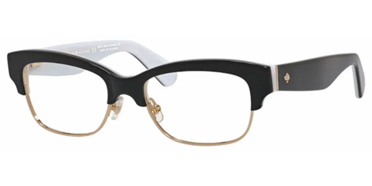 Kate Spade Shantal QOP Eyeglasses Black White 50mm Women