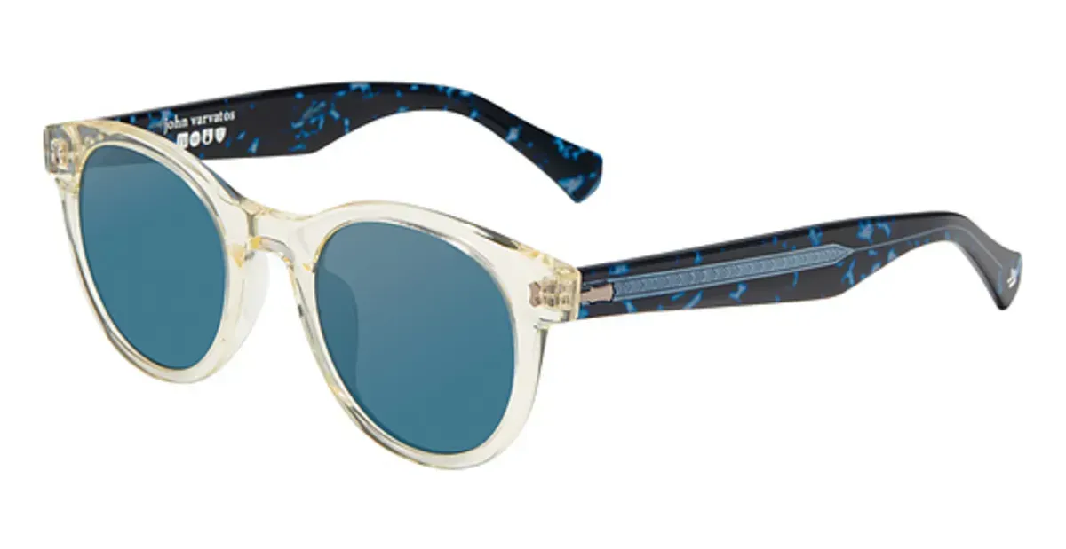 John Varvatos V542 Sunglasses Yellow Crystal 49mm Women