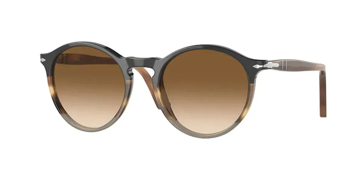 Persol PO3285S 113551 Sunglasses Black/striped Brown 50mm Unisex
