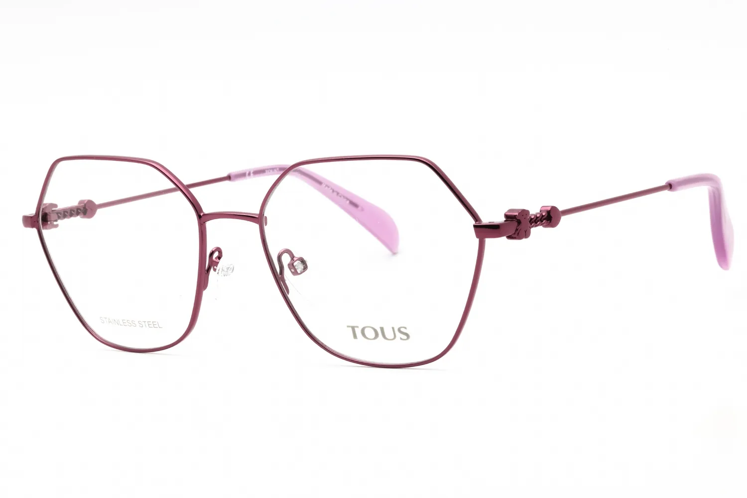 Tous VTO432 08E6 Eyeglasses Shiny Crimson Red Women