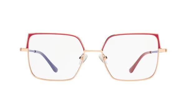 Mad in Italy Fedaia C01 Eyeglasses Light Gold Burgundy 55mm Women