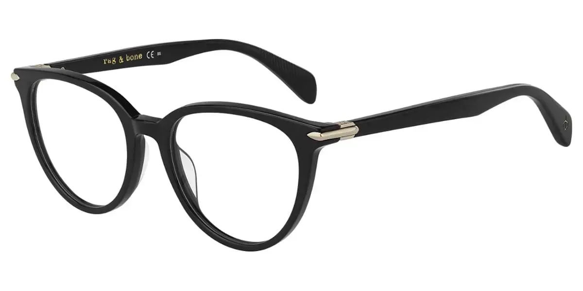 Rag & Bone RNB3027 0807 Eyeglasses Black 51mm Women
