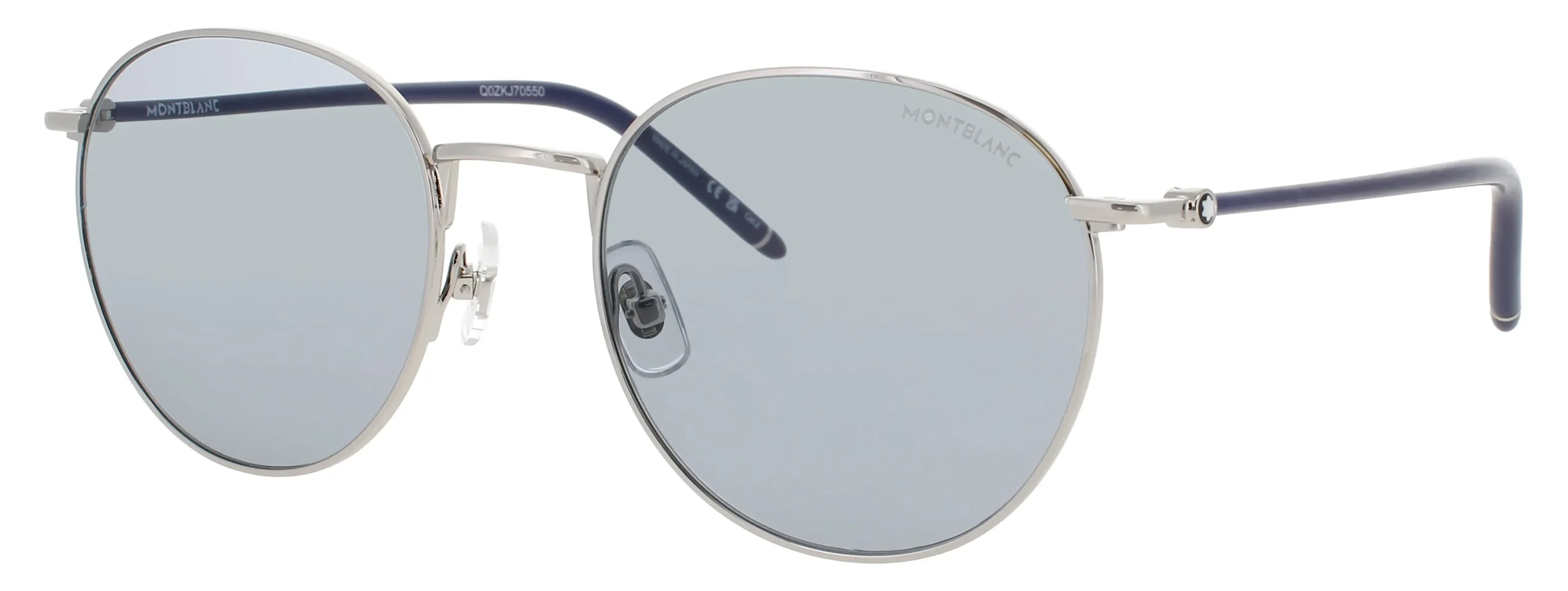 Montblanc MB0343SA 004 Sunglasses Silver 55mm Men