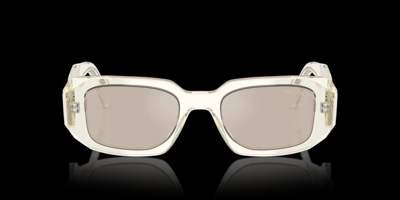 Prada 0PR 17WS 19X30N Sunglasses Transparent Champagne Yellow 49mm Women 2