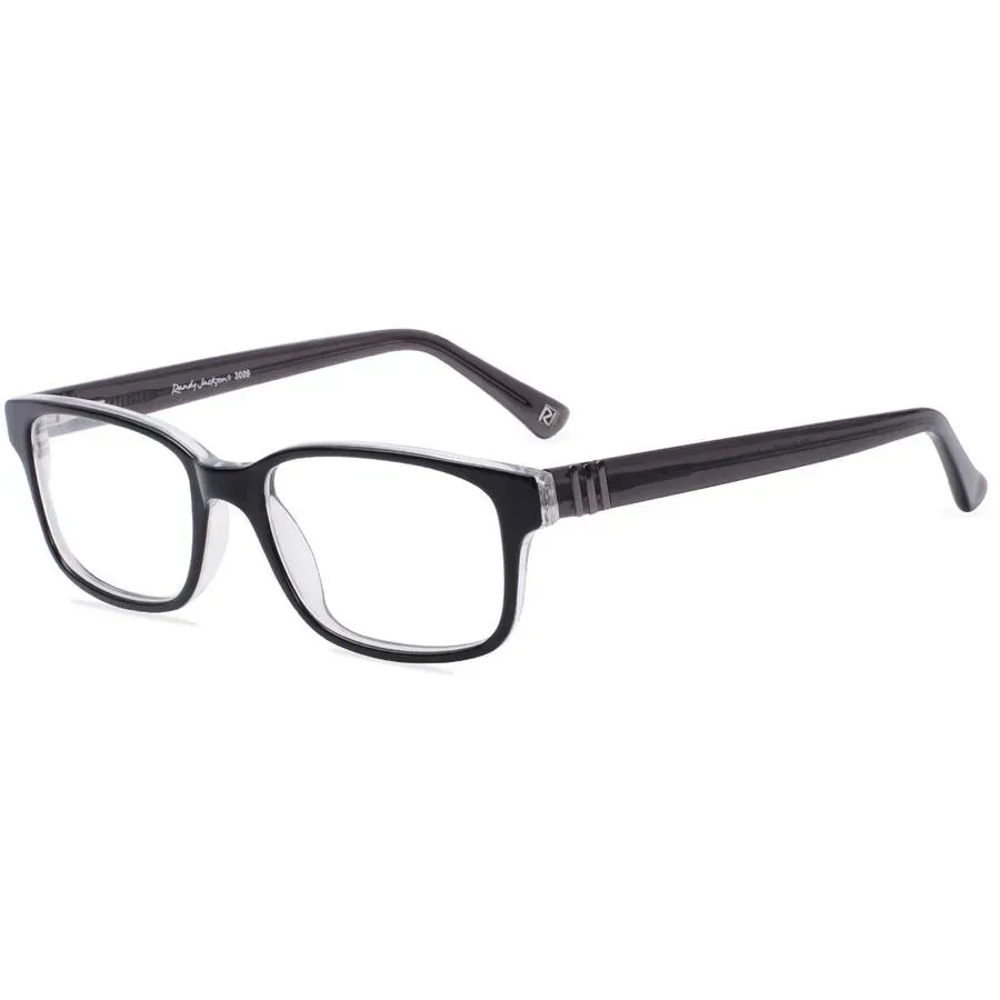 Randy Jackson 3009 021 Eyeglasses Black Smoke 52mm Men