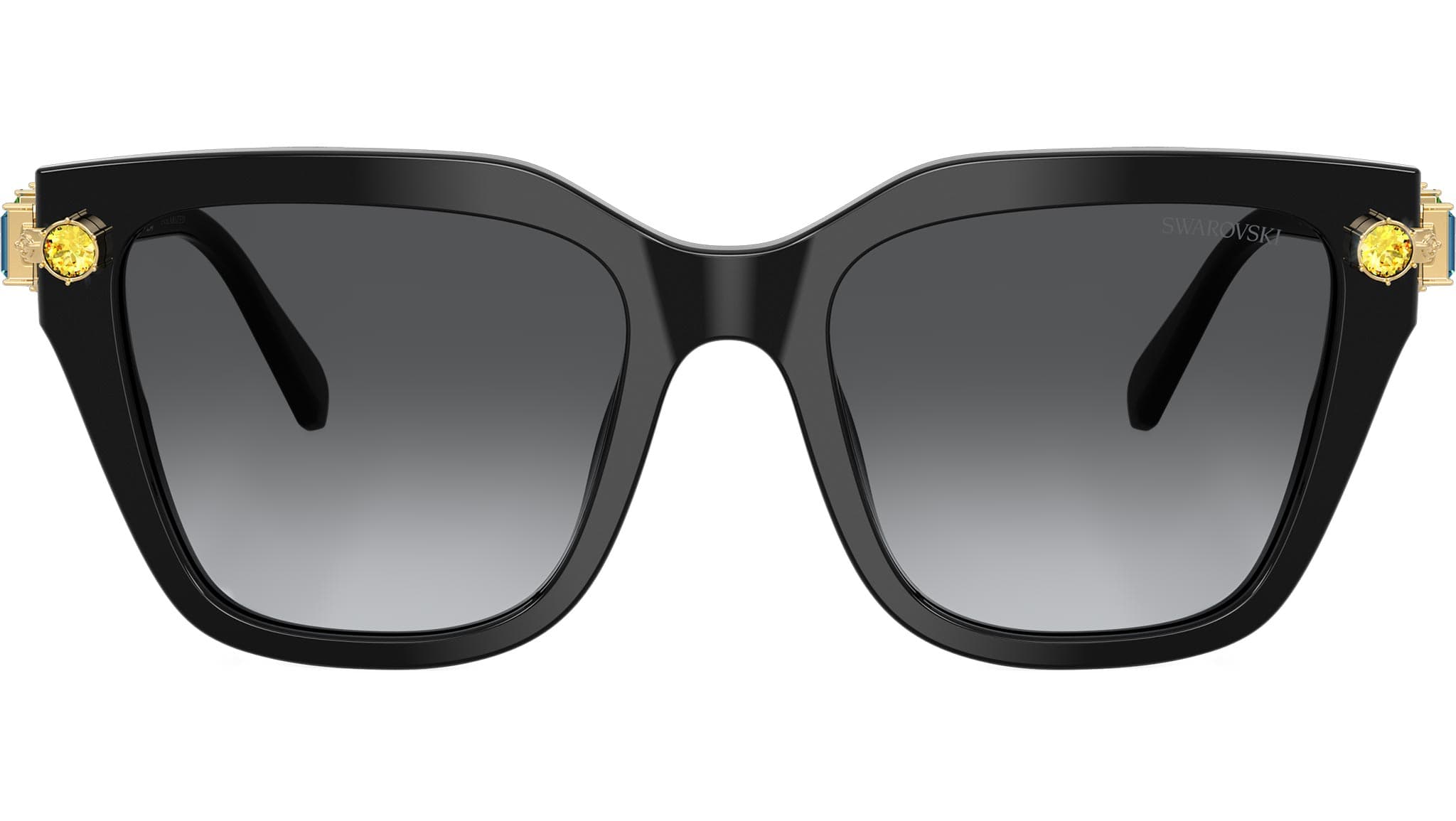 Swarovski SK6041 1001T3 Sunglasses Shiny Black 53mm Women 2