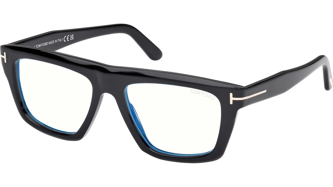 Tom Ford FT6059B 001 Eyeglasses Shiny Black 54mm Men