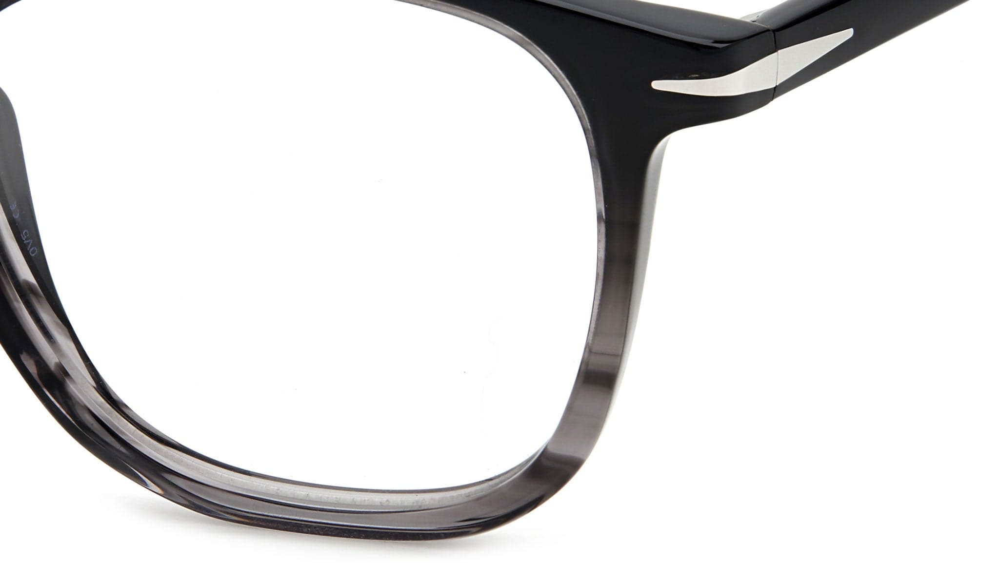David Beckham DB 1050 0XOW 00 Eyeglasses Black Grey Horn 49mm Men 4