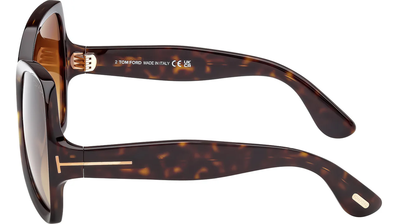 Tom Ford FT1222 52F Sunglasses Dark Havana 60mm Women 4