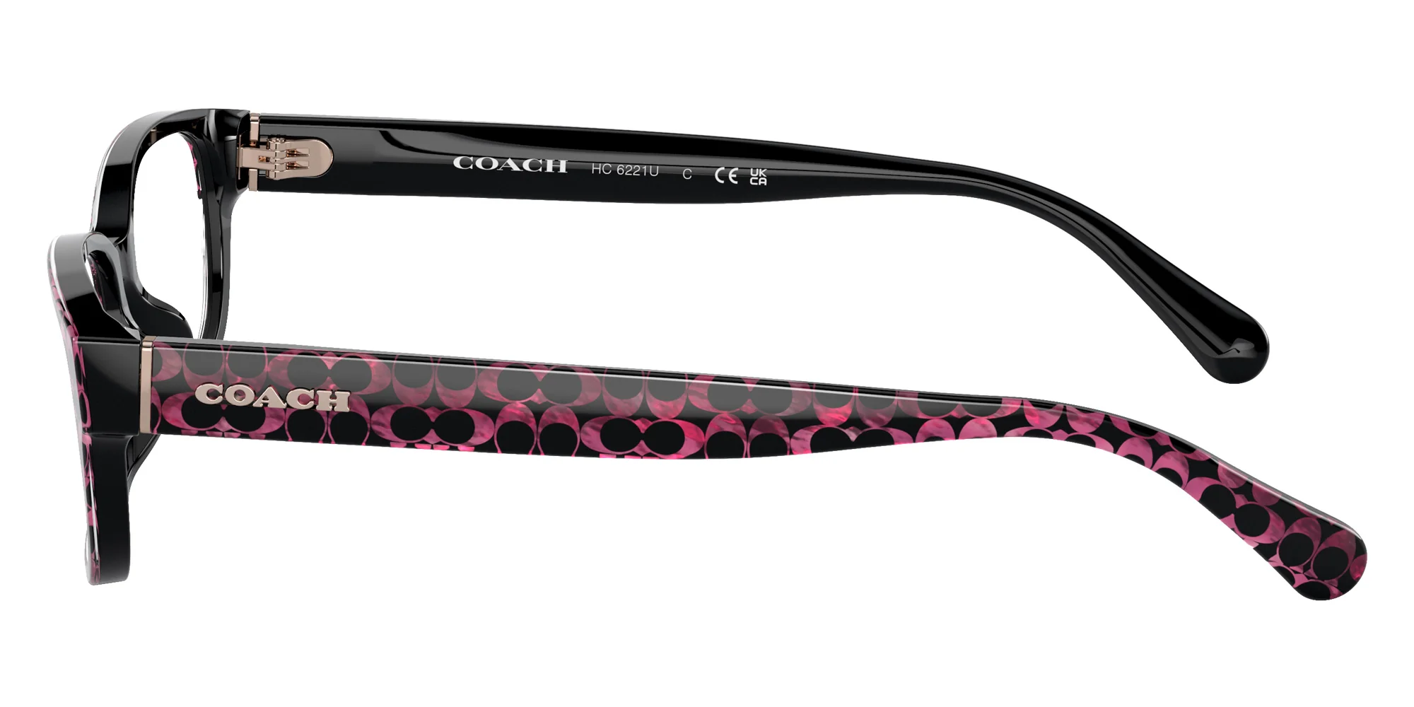 Coach HC6221U 5783 Eyeglasses Ruby Pearl Signature 52mm Women 3