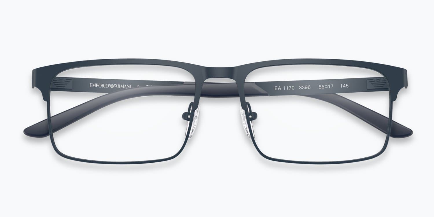 Emporio Armani 0EA1170 3396 Eyeglasses Matte Blue 55mm Men 4