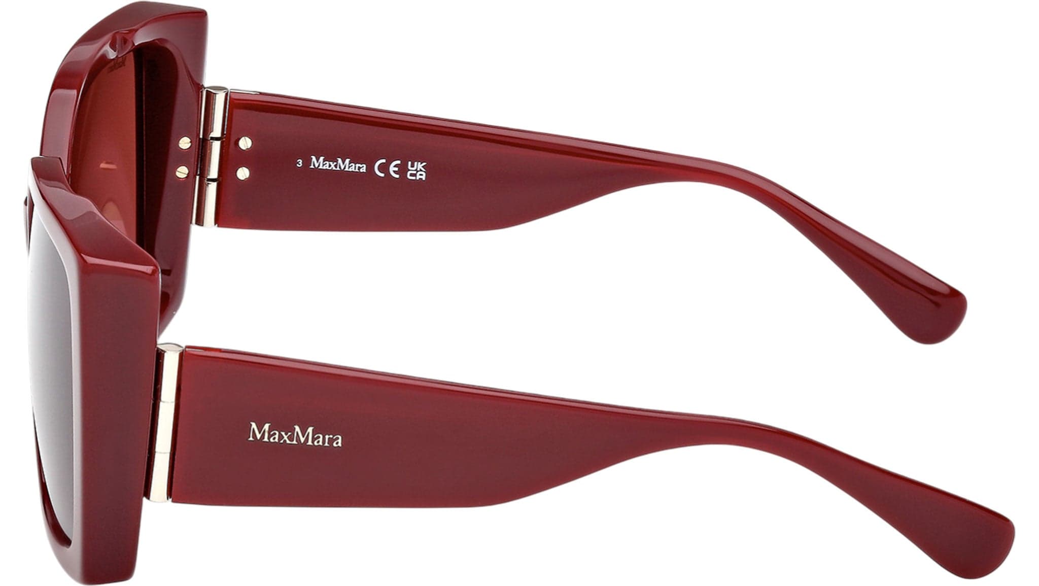 Max Mara MM0131 69S Sunglasses Shiny Bordeaux 56mm Women 3