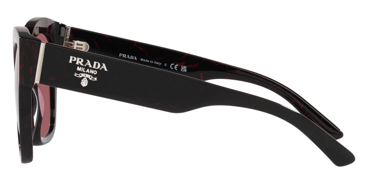 Prada SPR17Z 11F08S Sunglasses Red Marble 54mm Women 3