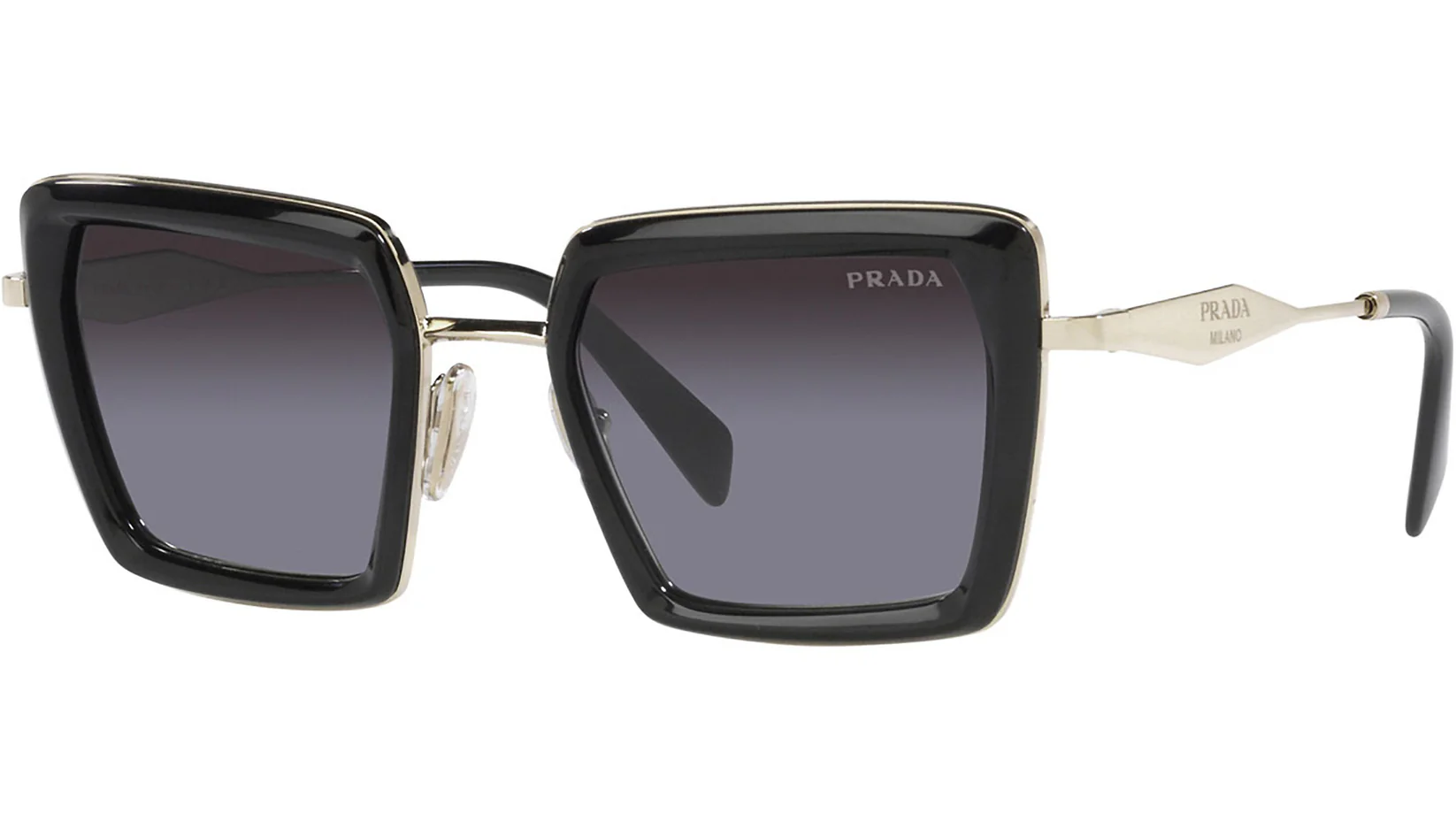 Prada SPR55Z AAV09S Sunglasses Black Gold 52mm Women