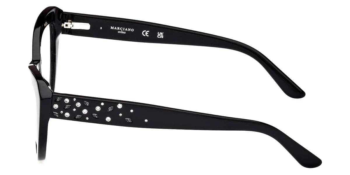 Marciano GM50016 001 Eyeglasses Shiny Black 53mm Women 3