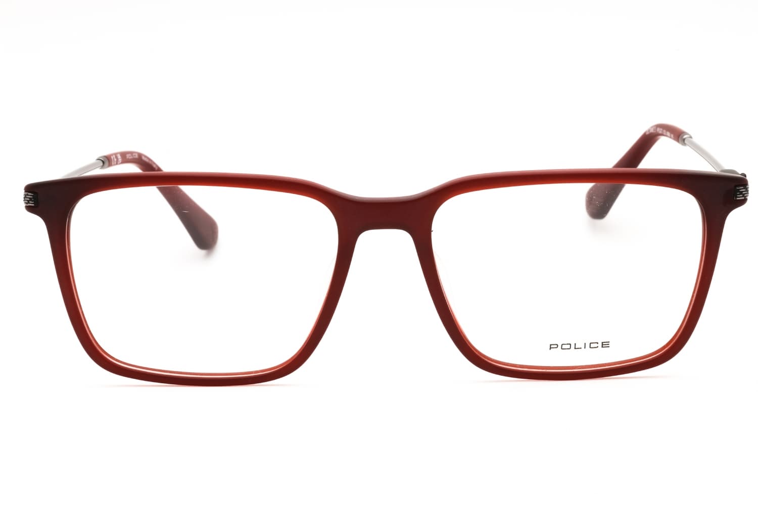 Police VPLG77M 999M Eyeglasses Transparent Red 55mm Men 2