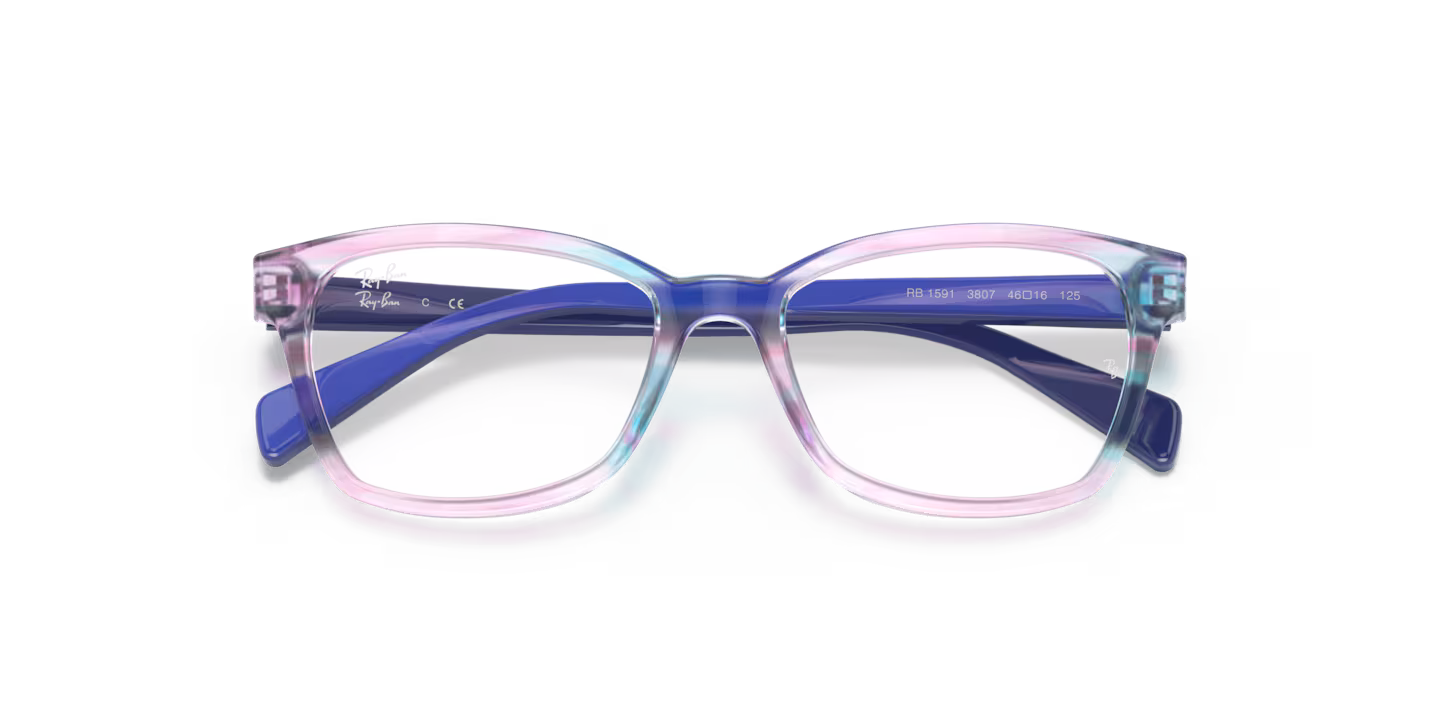Ray-Ban RB1591 3807 Eyeglasses Violet Striped 48mm Kids 5
