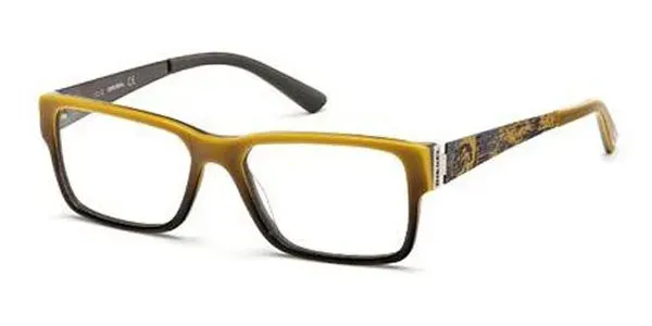 Diesel DL5027 DL5027 Eyeglasses Yellow Black 55mm Men