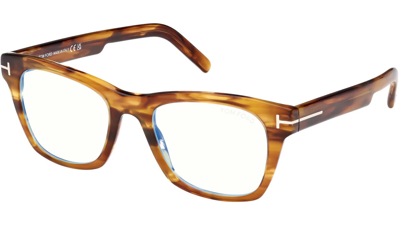 Tom Ford FT5886B 047 Eyeglasses Light Brown 52mm Men