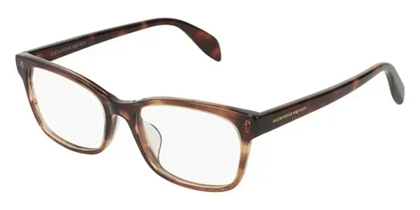 Alexander McQueen AM0149OA 002 Eyeglasses Havana 53mm Women