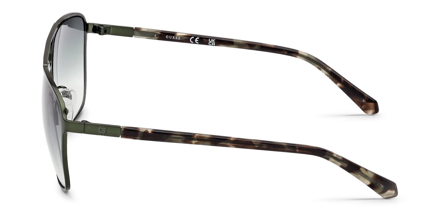Guess GU00210 97P Sunglasses Matte Dark Green 60mm Men 3