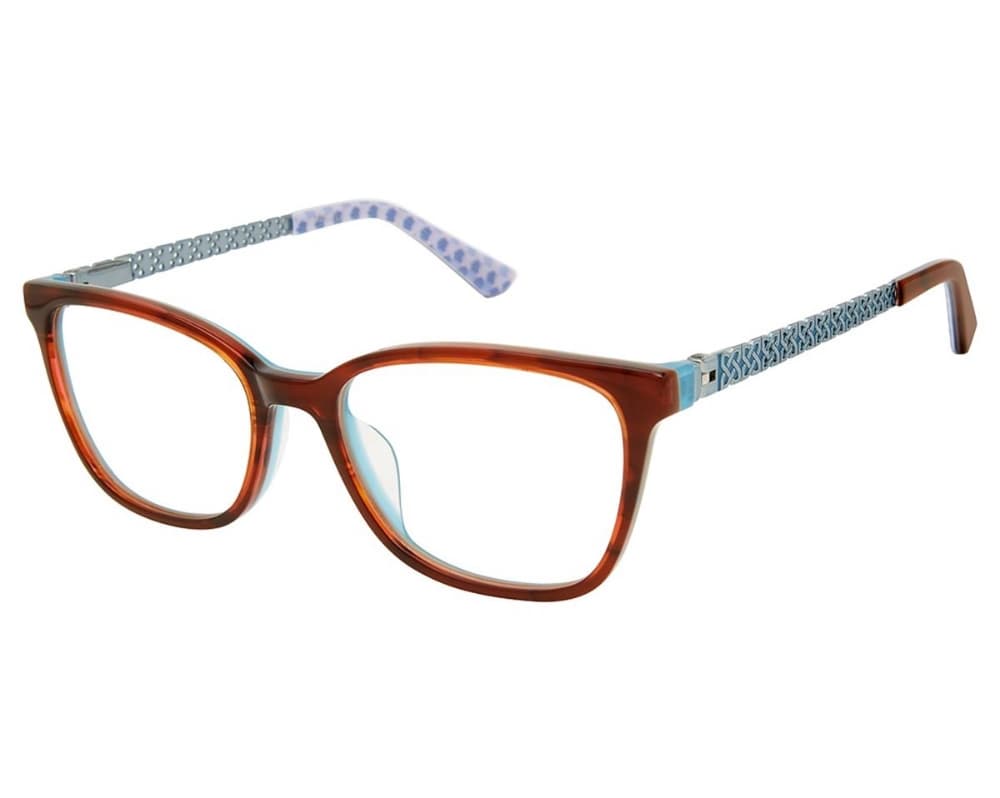 Nicole Miller NARISSA C02 Eyeglasses Brwn Horn/blue 50mm Women
