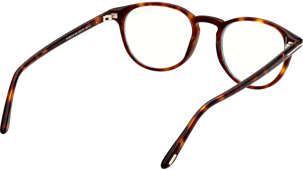 Tom Ford FT5803B 054 Eyeglasses Red Havana 51mm Men 5