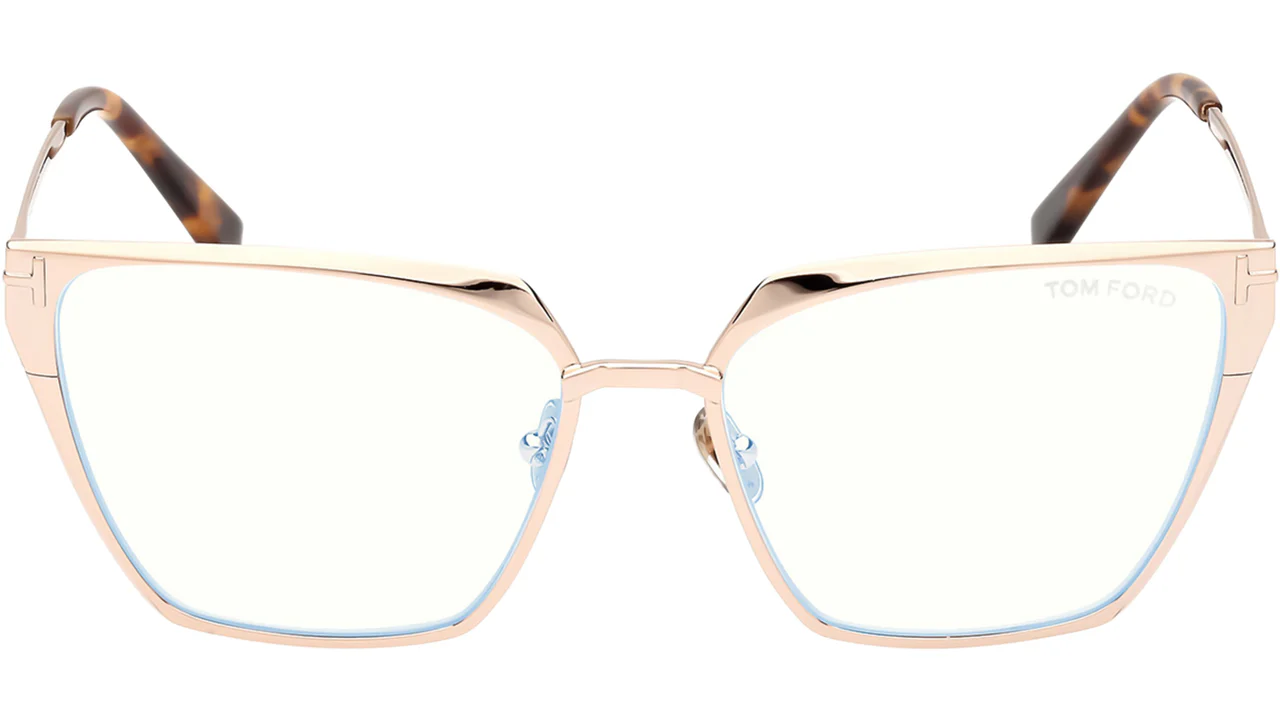 Tom Ford FT5945B 28 Eyeglasses Shiny Rose Gold 56mm Women 2