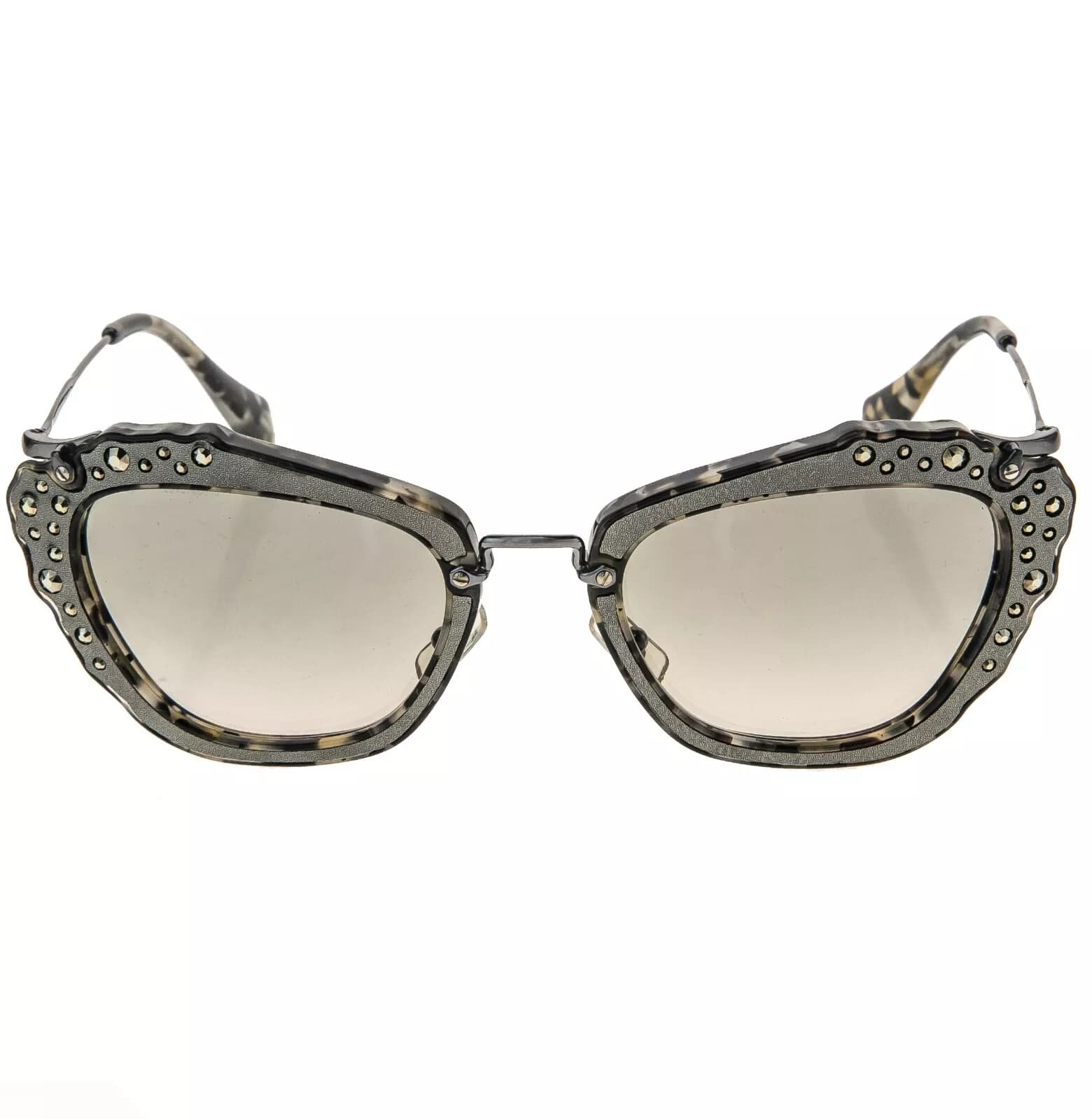Miu Miu SMU 04Q DHE-3H2 Sunglasses Marble Grey/gunmetal 55mm Women