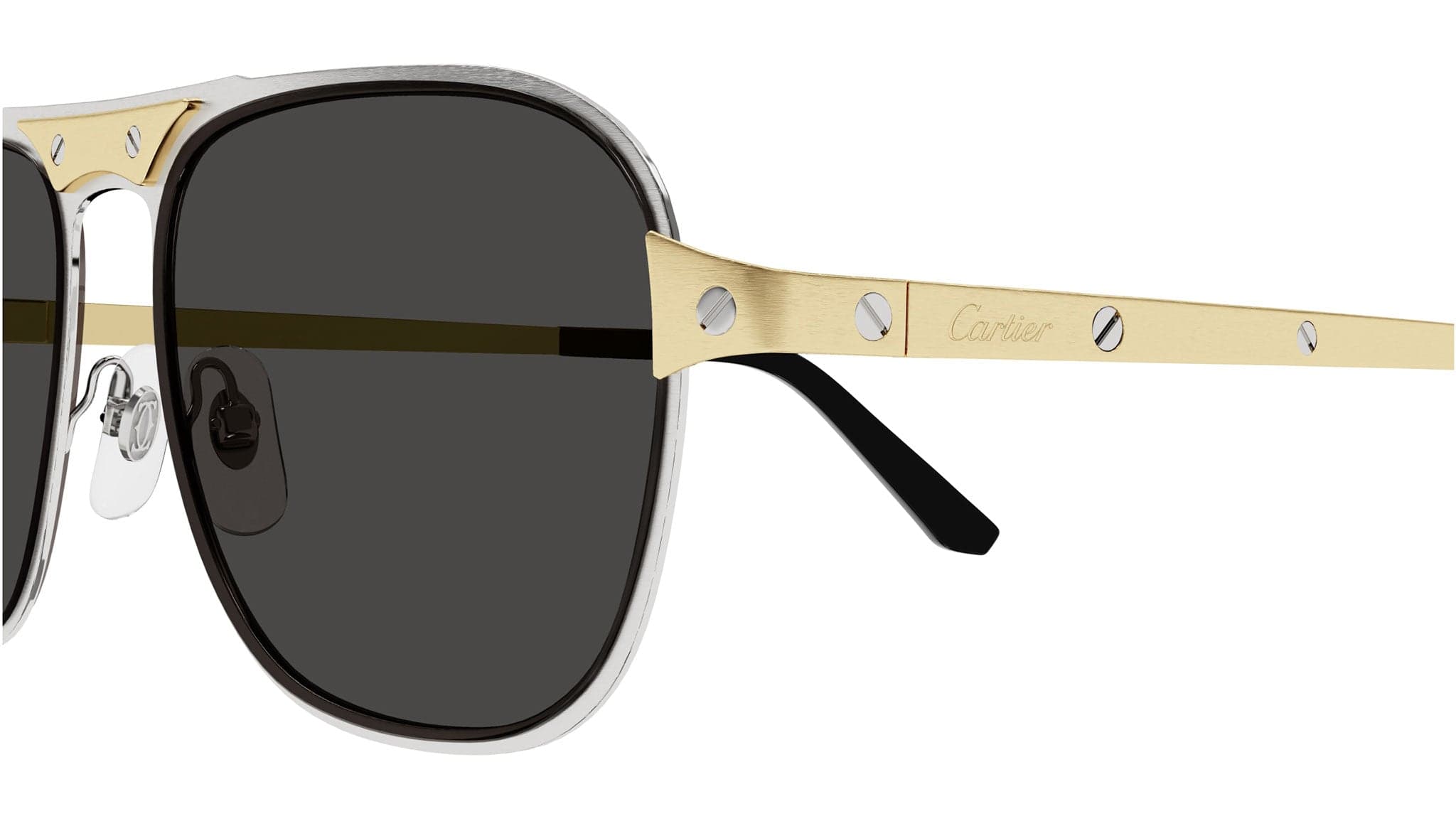 Cartier CT0532S 001 Sunglasses Silver 58mm Men 2