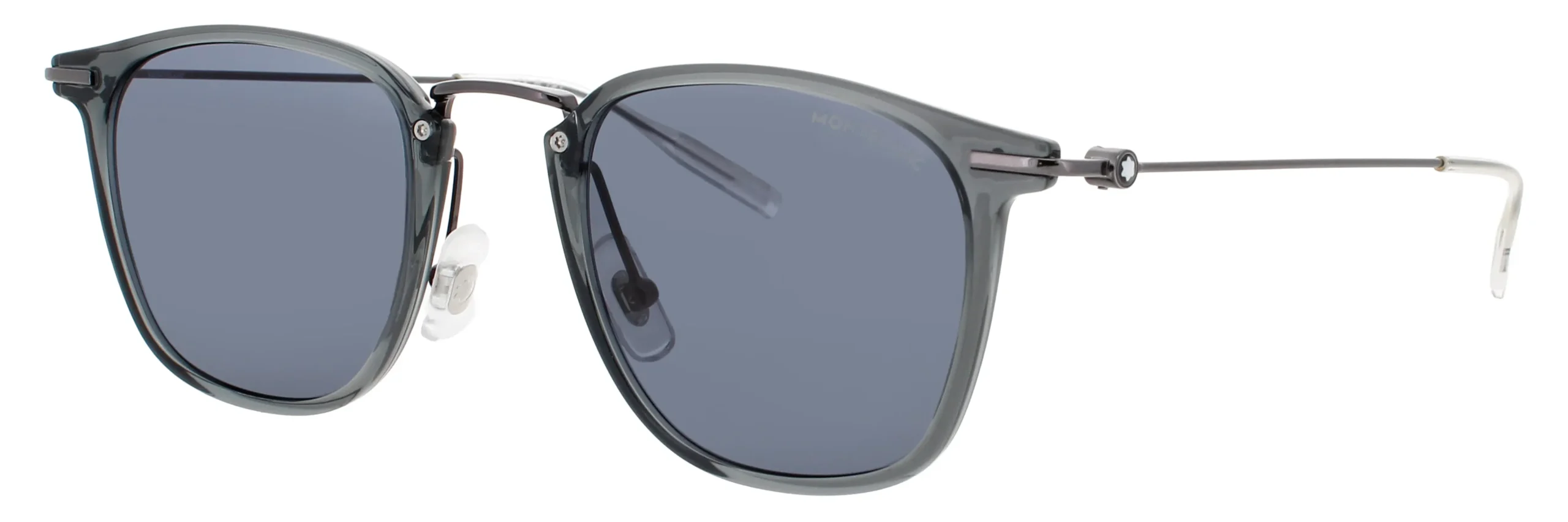 Montblanc MB0295S 003 Sunglasses Ruthenium 49mm Men