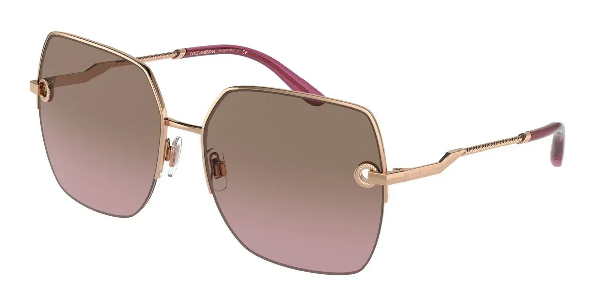Dolce & Gabbana DG2267 Sunglasses Pink Gold Onemm Women