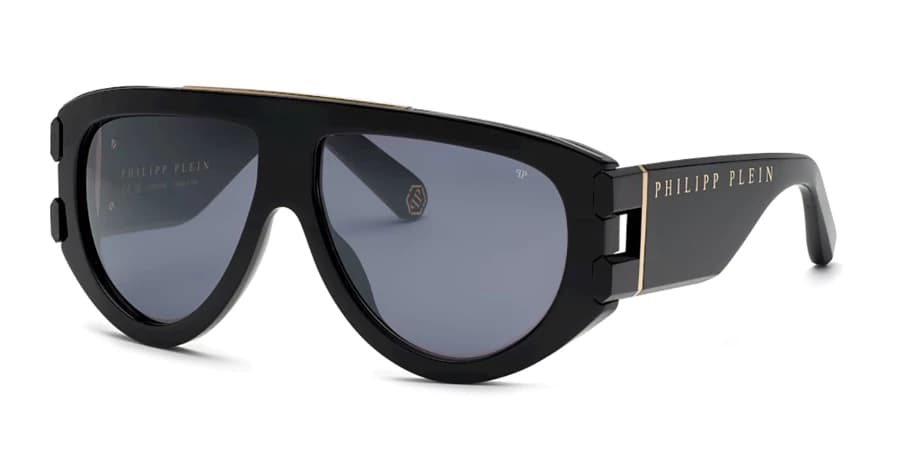 Philipp Plein SPP127M 700 Sunglasses Shiny Black 60mm Unisex