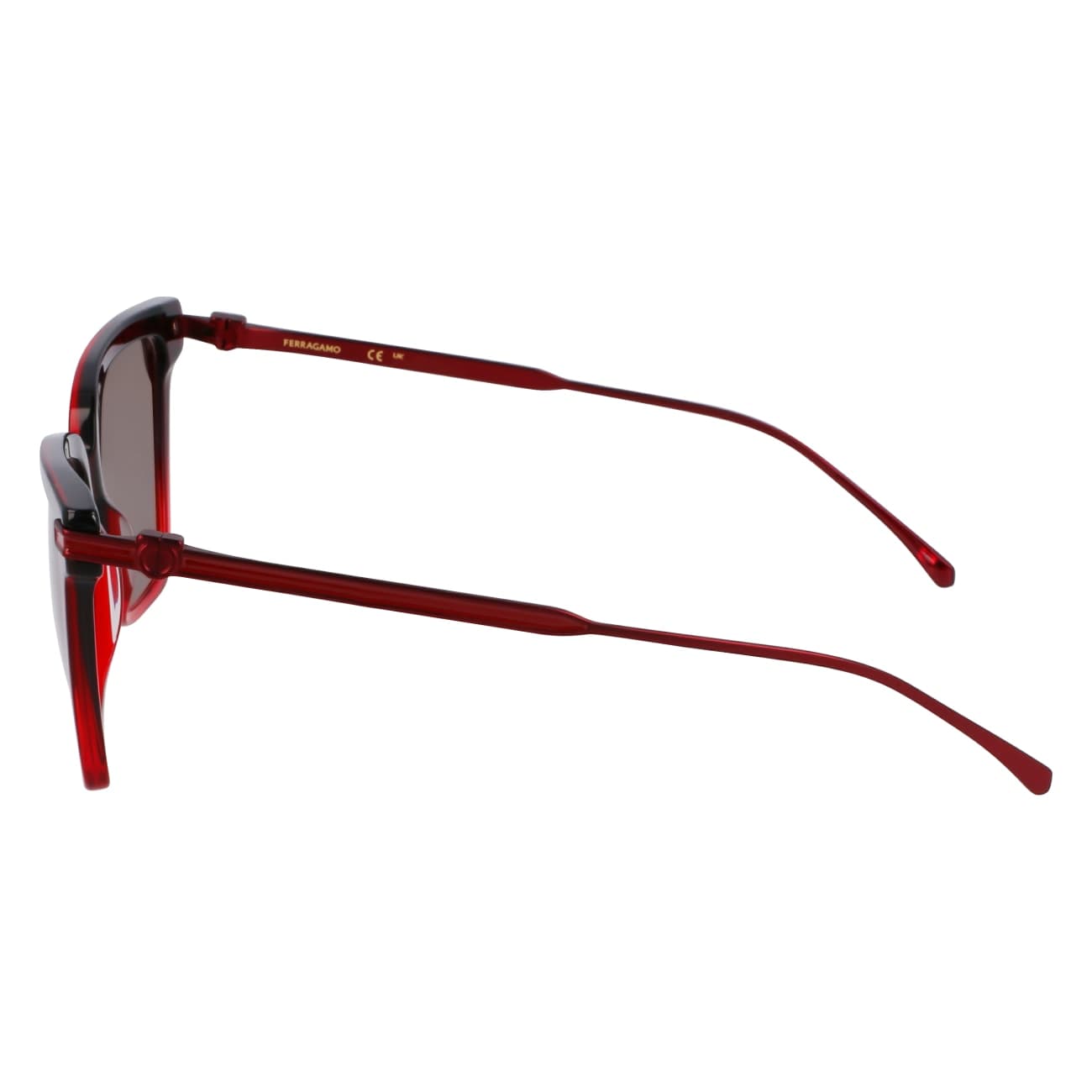 Salvatore Ferragamo SF2036S 615 Sunglasses Gradient Transparent Dark Red 56mm 3