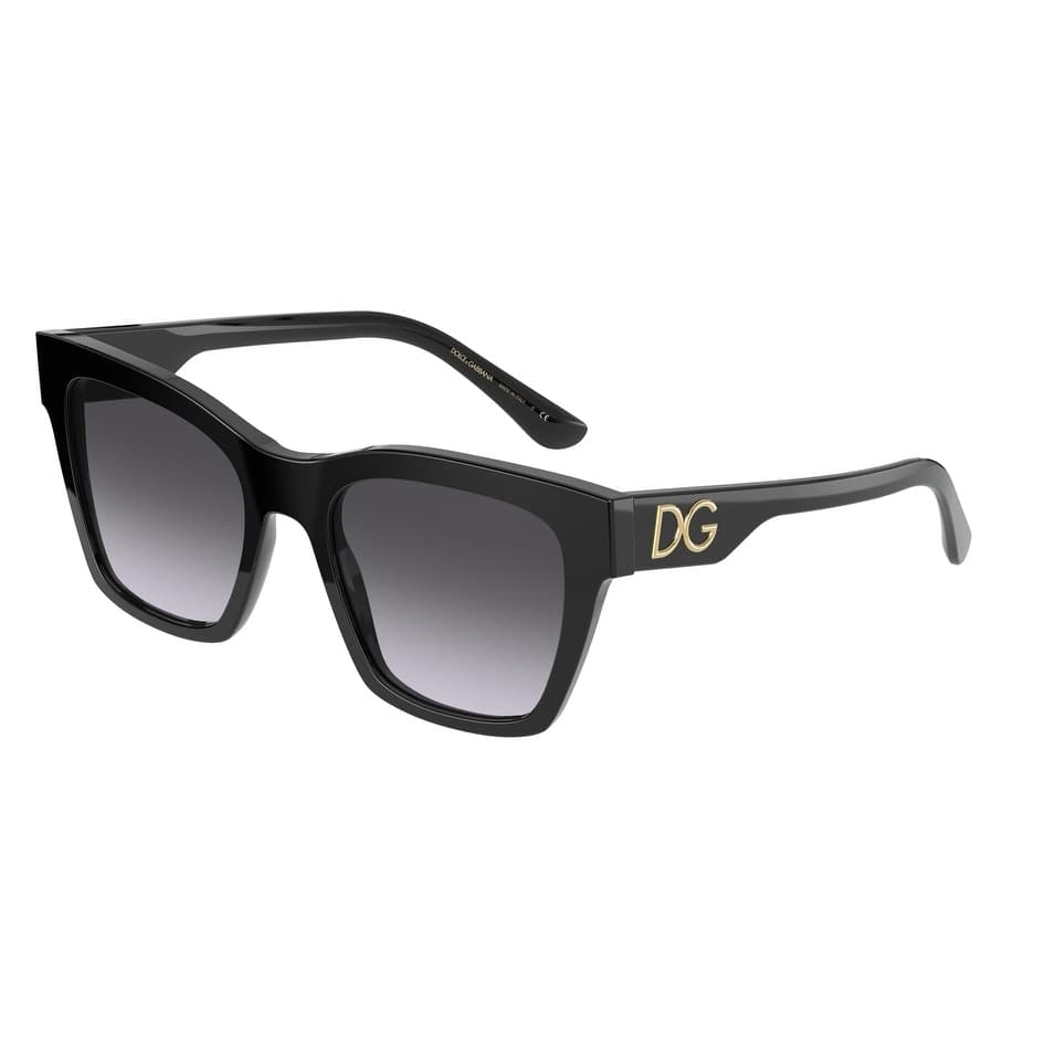 Dolce&Gabbana DG4384-F 501/8G DG4384F Asian Fit Sunglasses Black 145mm Women
