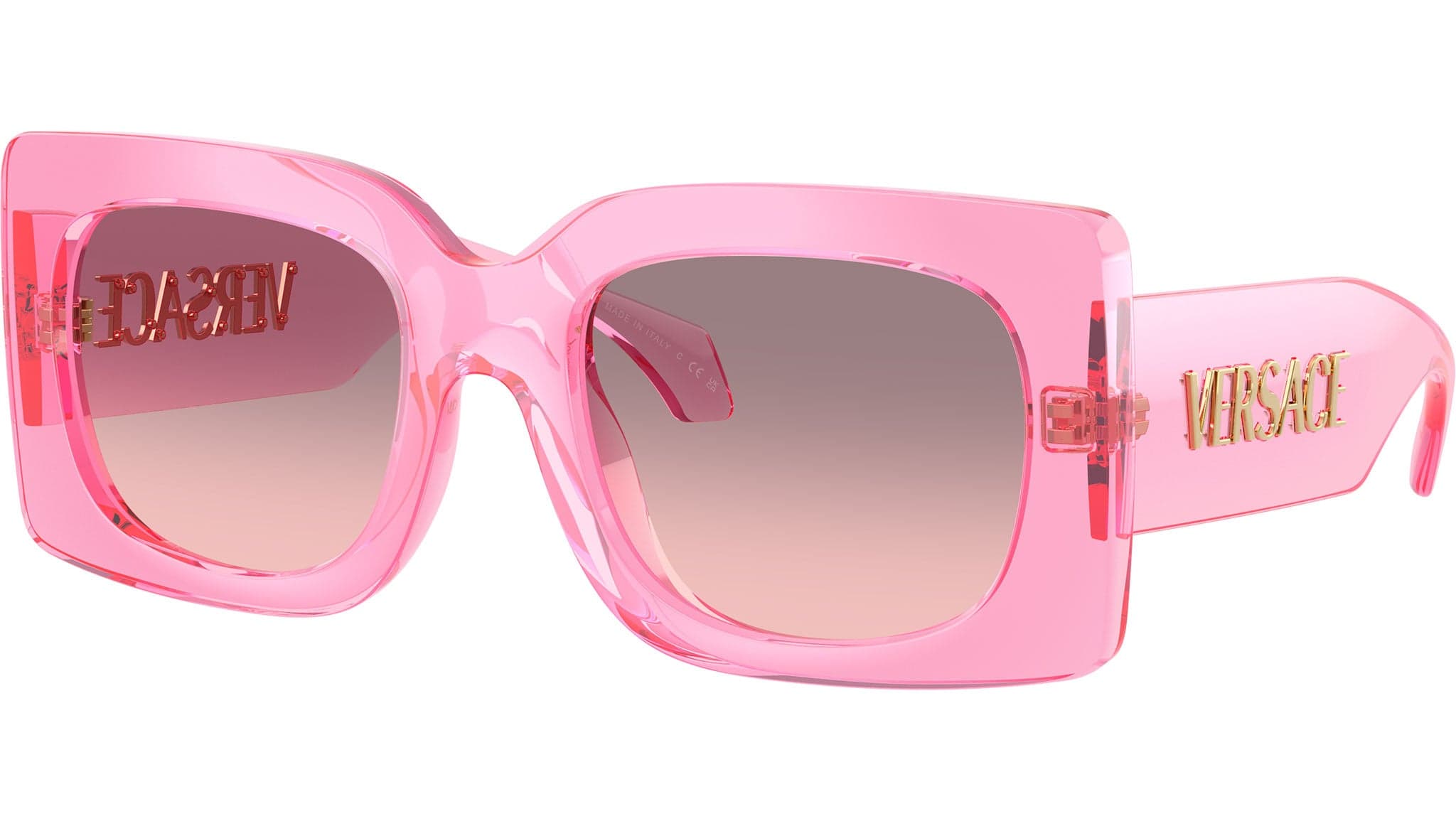 Versace 0VE4496U 53705M Sunglasses Transparent Pink 54mm Women