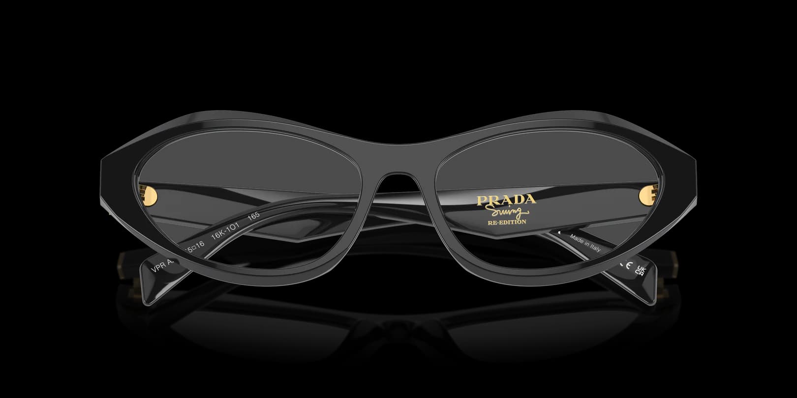 Prada 0PR A21V 16K1O1 Eyeglasses Black 53mm Women 5