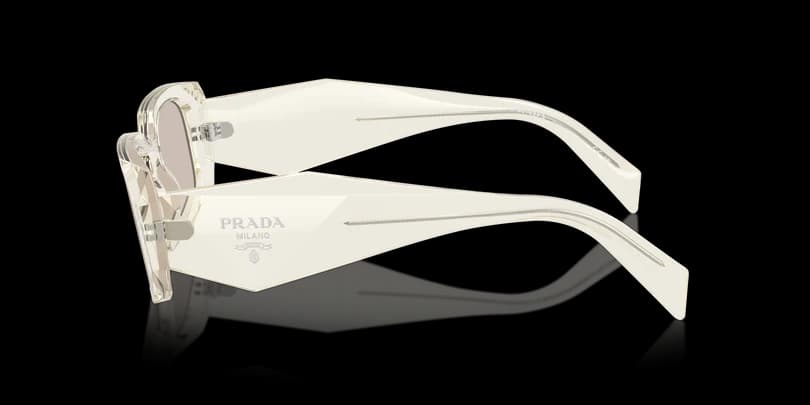 Prada 0PR 17WS 19X30N Sunglasses Transparent Champagne Yellow 49mm Women 3