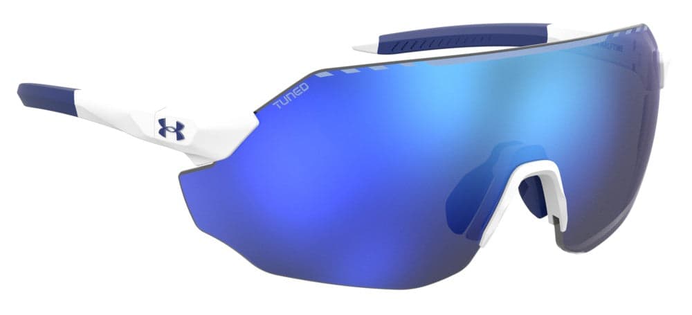 UNDER ARMOUR UA HALFTIME 0WWK W1 Sunglasses White Blue 99mm Unisex 3