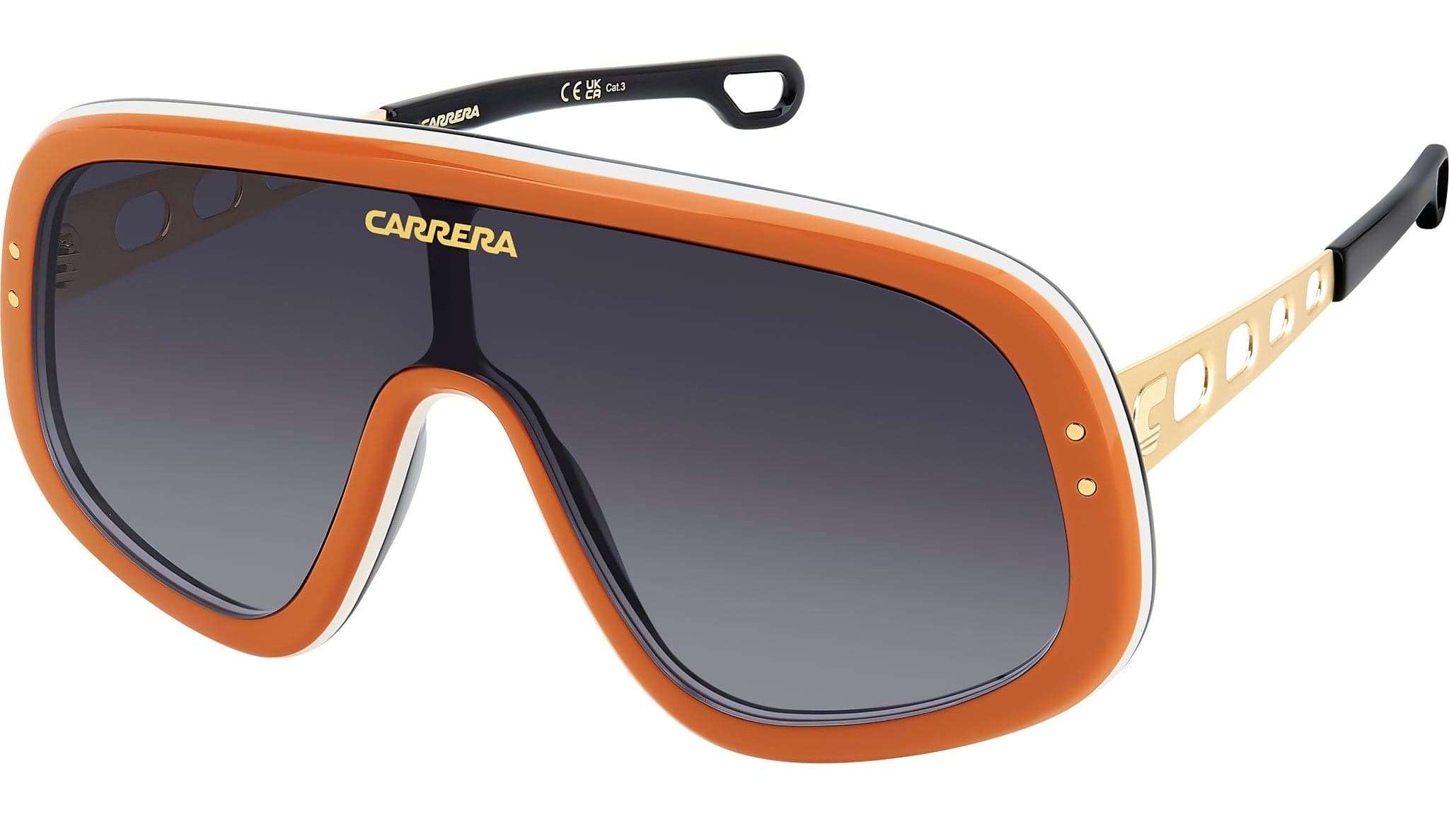 Carrera FLAGLAB 17 0C3E 9O Sunglasses Orange Gold 99mm