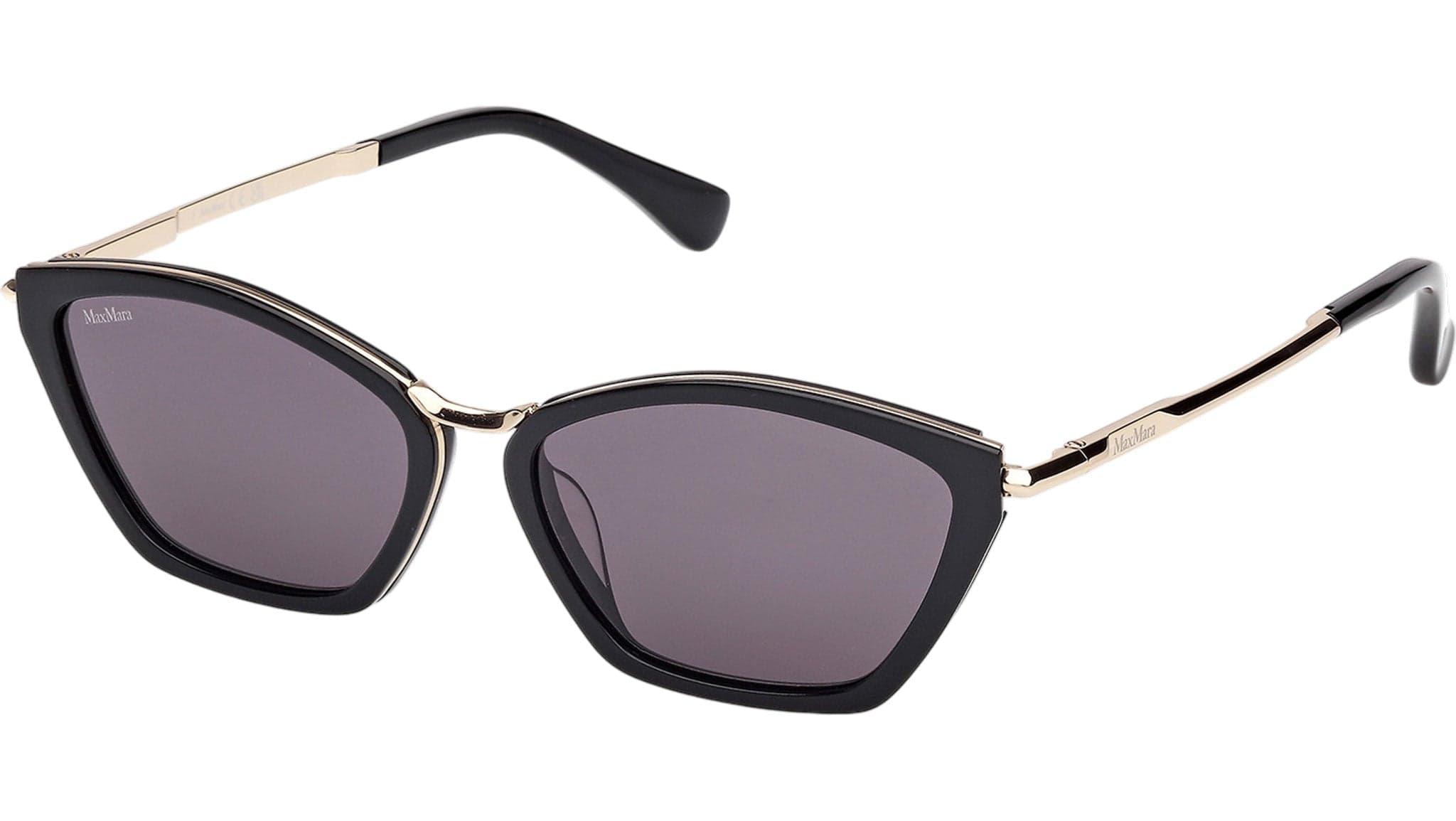 Max Mara MM0162 01A Sunglasses Shiny Black 54mm Women