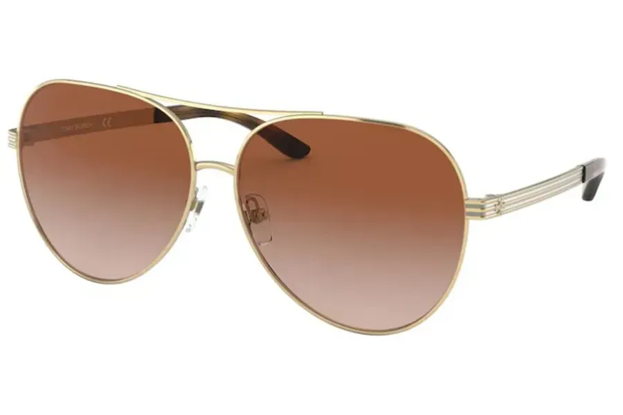 Tory Burch 0TY6078 Sunglasses Gold Brown 59mm Women