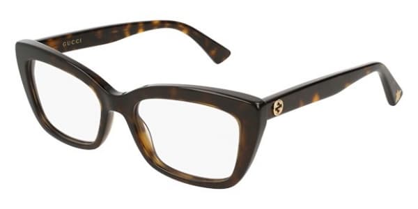 Gucci GG0165O 002 Eyeglasses Dark Havana 51mm Women