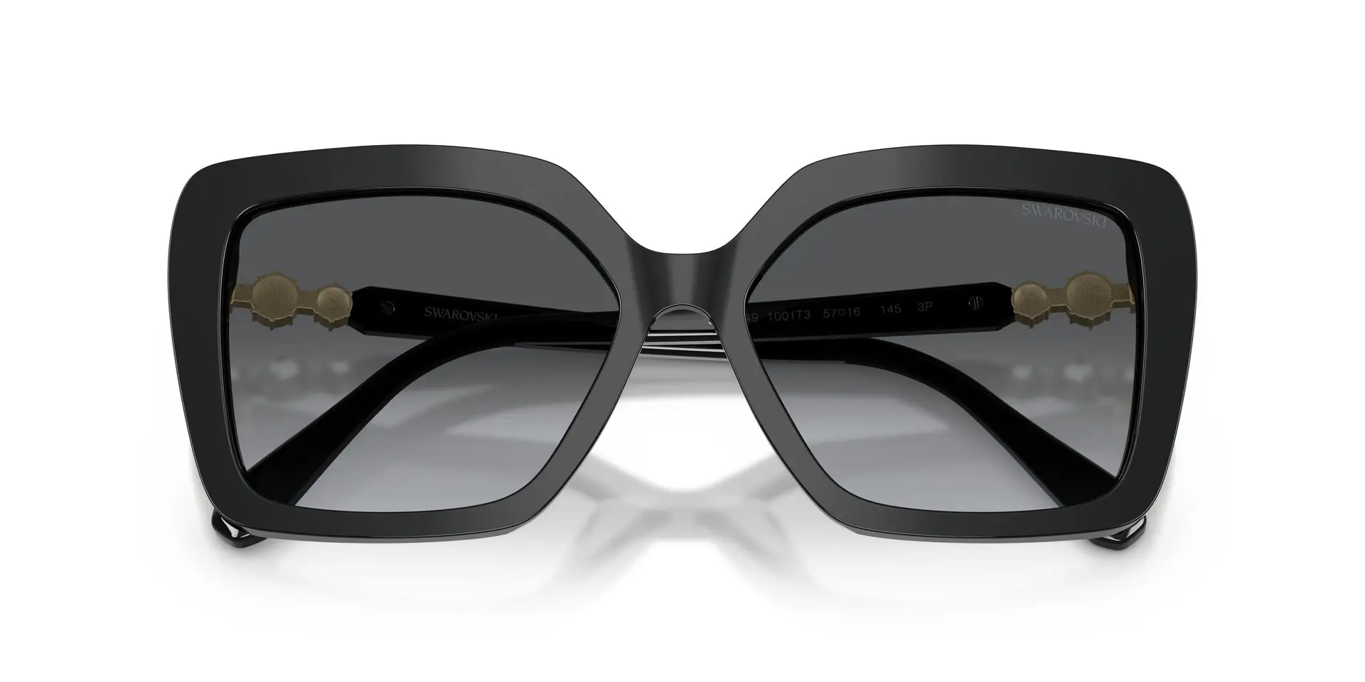 Swarovski SK6049 1001T3 Sunglasses Shiny Black 57mm Women 5