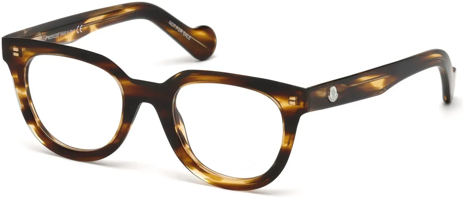 Moncler ML5005/V 045 Eyeglasses Light Brown 47mm Unisex