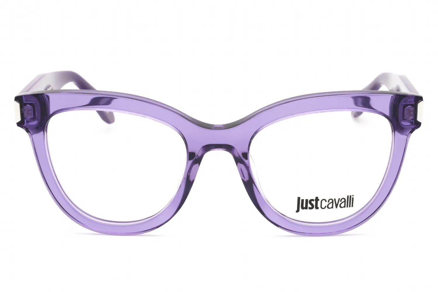 Just Cavalli VJC004V 06LA Eyeglasses Shiny Transparent Purple 51mm Women 2