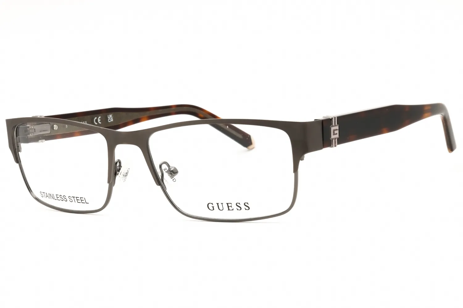 Guess GU50082 009 Eyeglasses Matte Gunmetal 56mm Men
